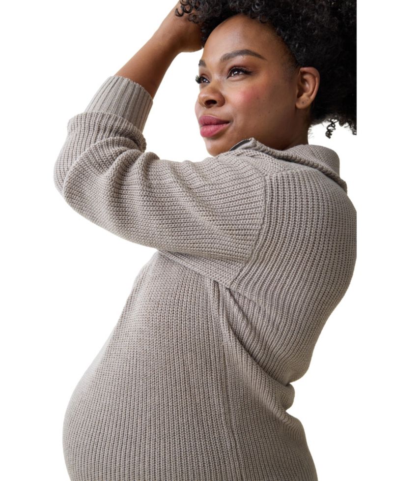Maternity Ingrid + Isabel Cozy Quarter Zip Sweater