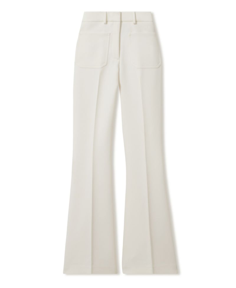 Women's Priya Twill Patch-Pocket Flared Pants