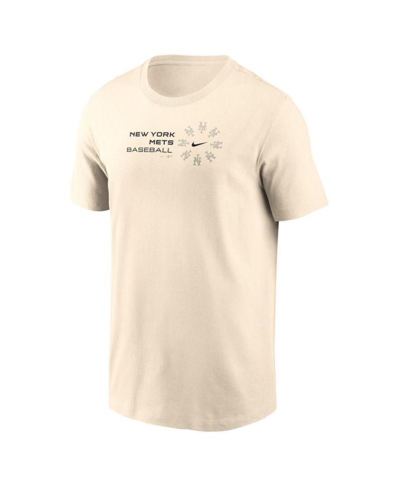 Men's Natural New York Mets Pinwheel Lockup T-Shirt