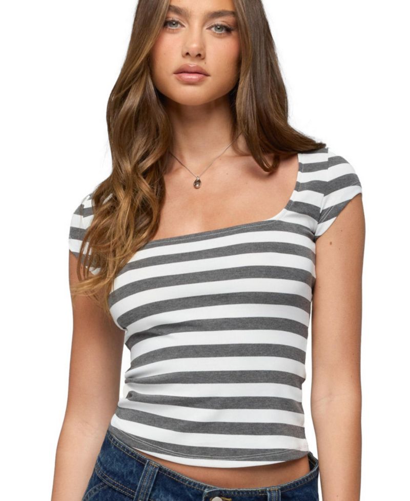 Women's Letsha Striped Square Neck Top