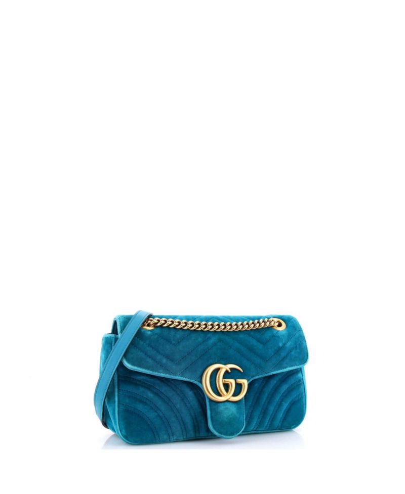 Small GG Marmont Flap Bag Matelasse Velvet