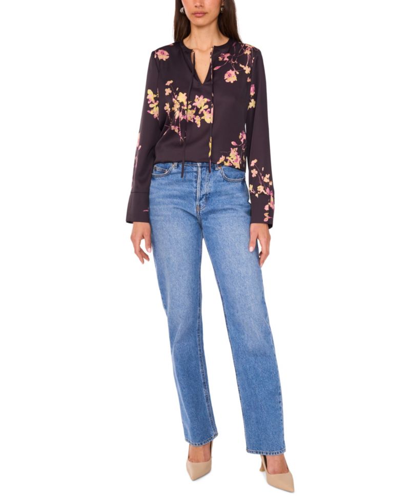 Women's V-Neck Long-Sleeve Top