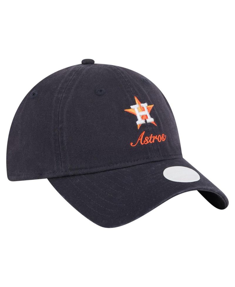 Women's Navy Houston Astros Preppy Team 9TWENTY Adjustable Hat