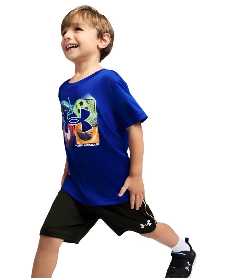 Boys' 2T-7 Tech 4 Baller T-Shirt and Shorts, 2-Piece Set