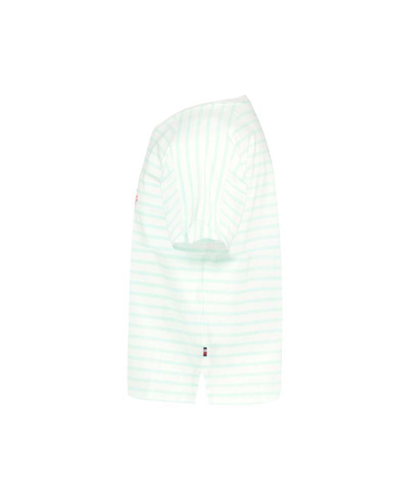 Girls' 7-16 Round Neck Stripe T-Shirt