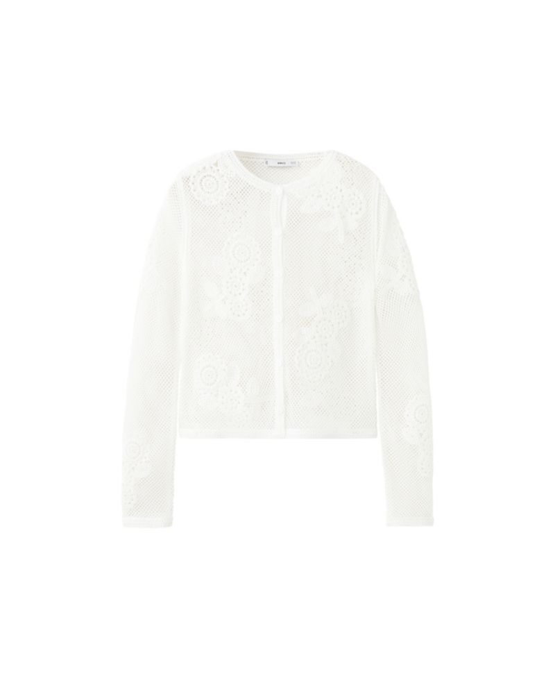 Women's Floral-Crochet Cardigan