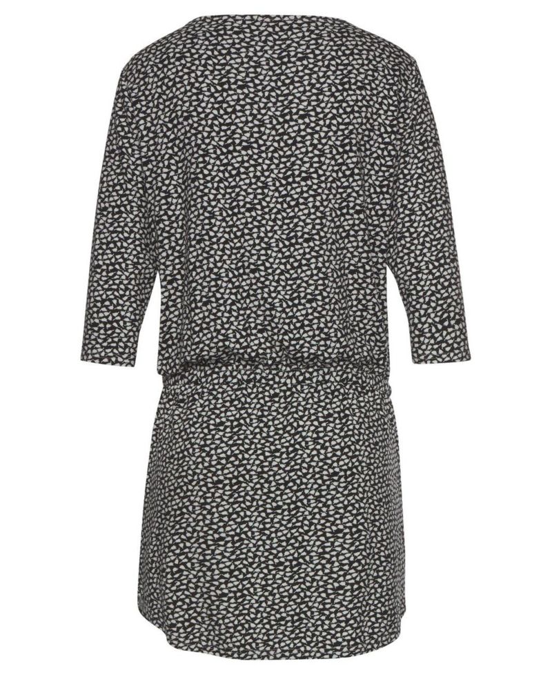 Women's Viscose Printed Zip Detail Front-Closure Short Dress