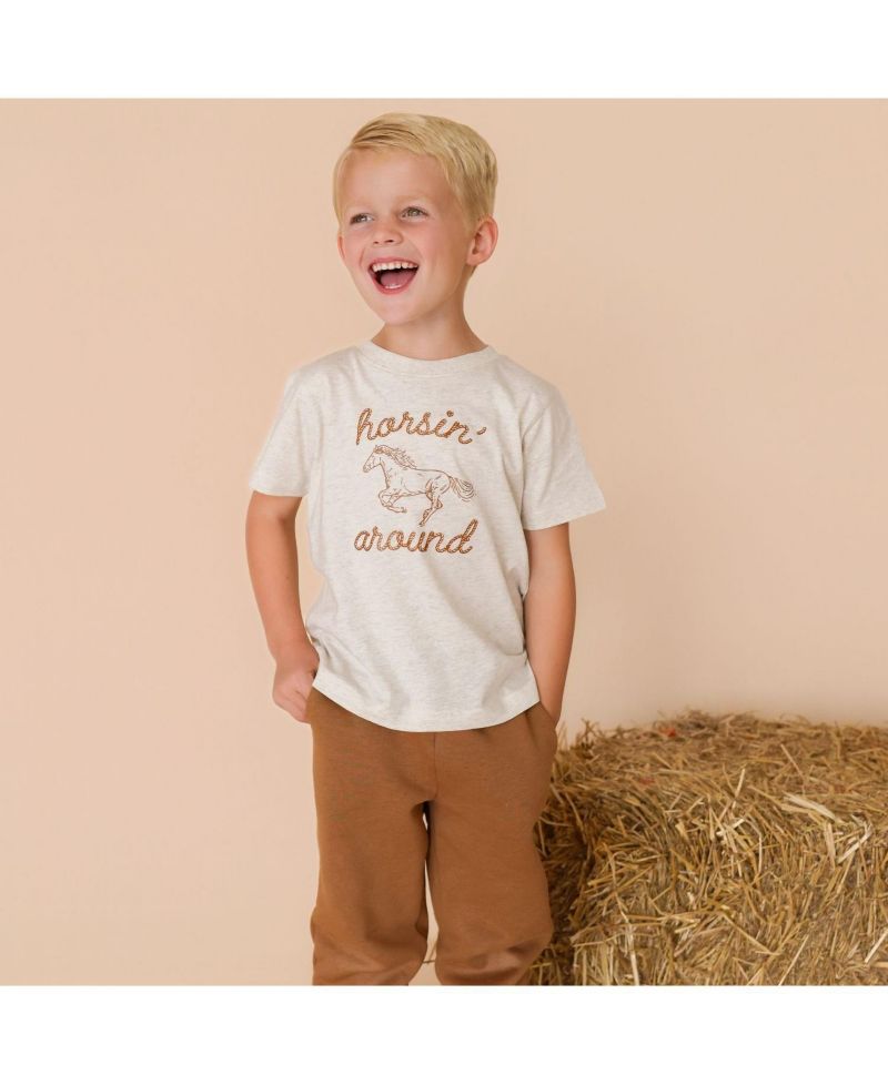 Baby Boys(12m-24m) Horsin' Around Western Short Sleeve T-Shirt