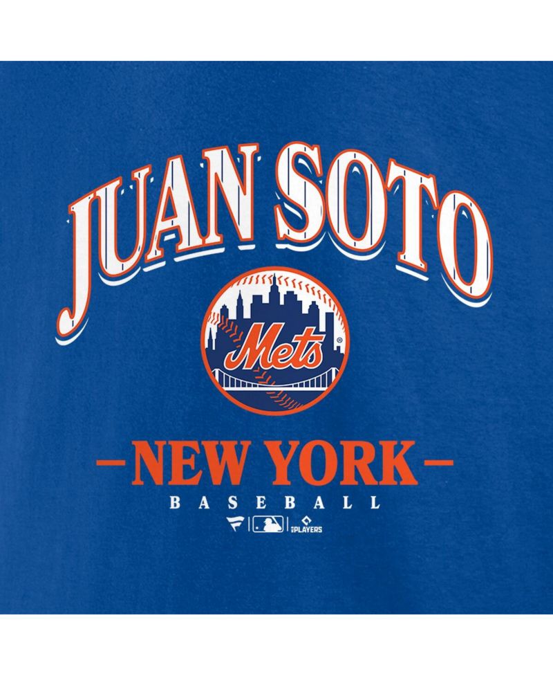Men's Juan Soto Royal New York Mets Arched Wordmark T-Shirt