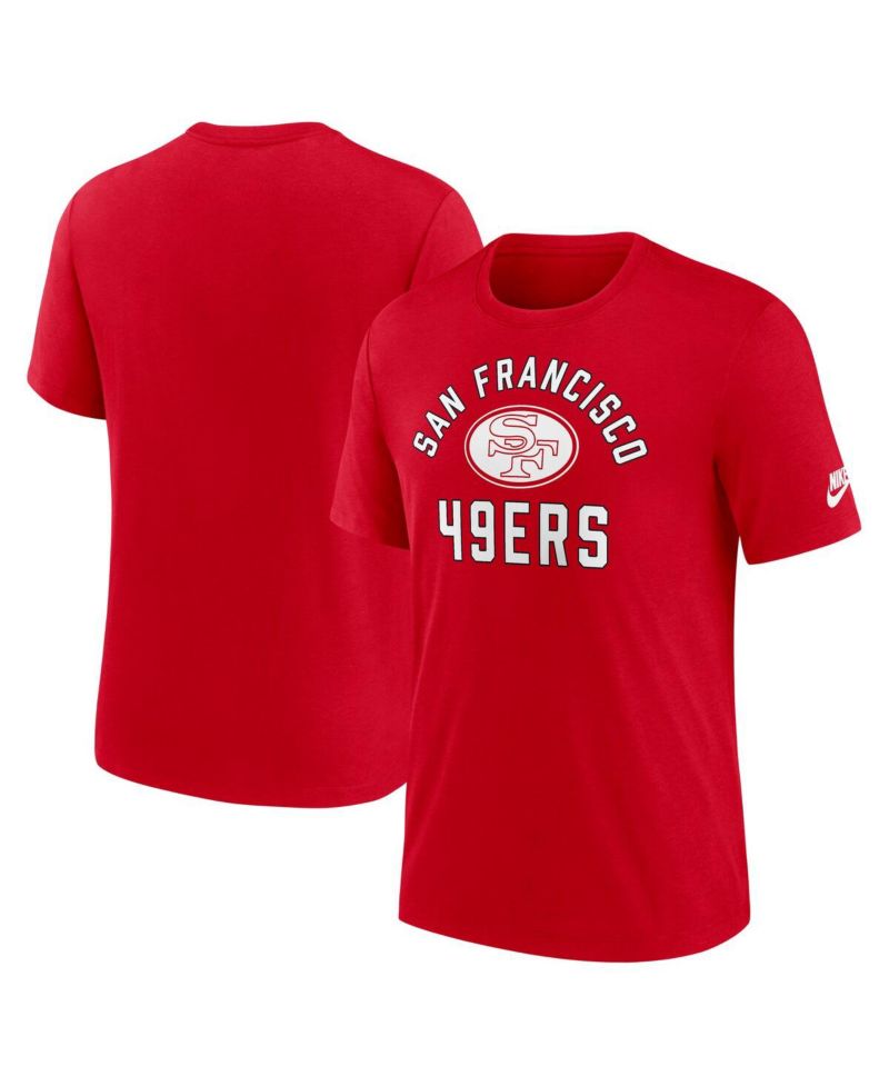 Men's Scarlet San Francisco 49ers Favorable Timeline Tri-Blend T-Shirt
