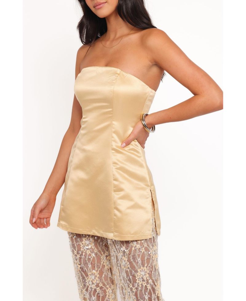Women's Oxley Strapless Wide-Leg Satin Jumpsuit