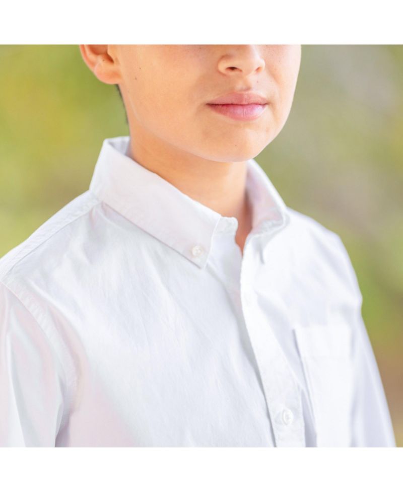 Hope and Henry Boys' Poplin Button Down Shirt, Kids