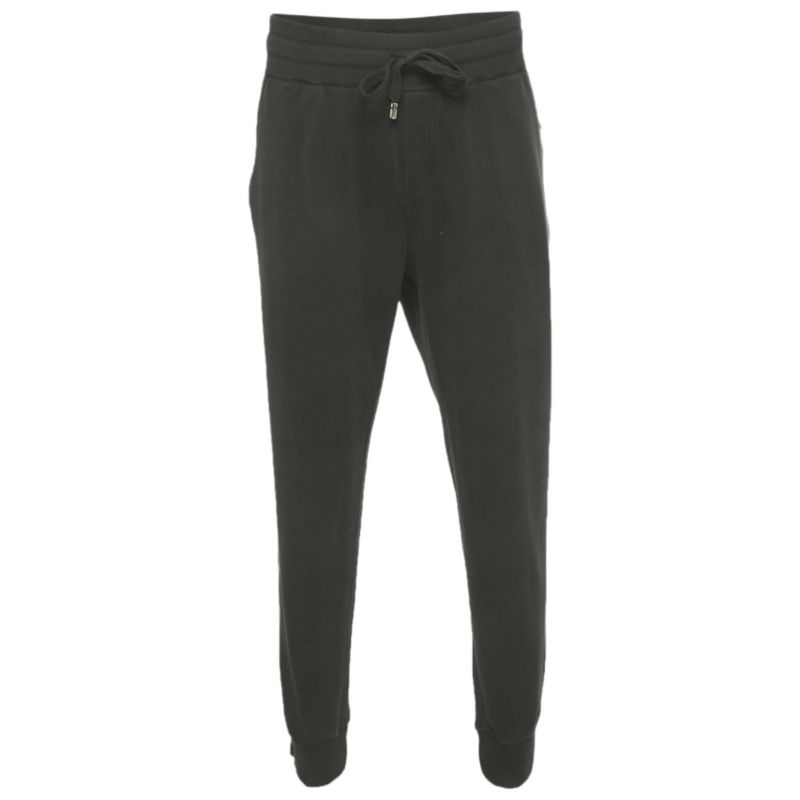 Men's Black Cotton Logo Plaque Joggers