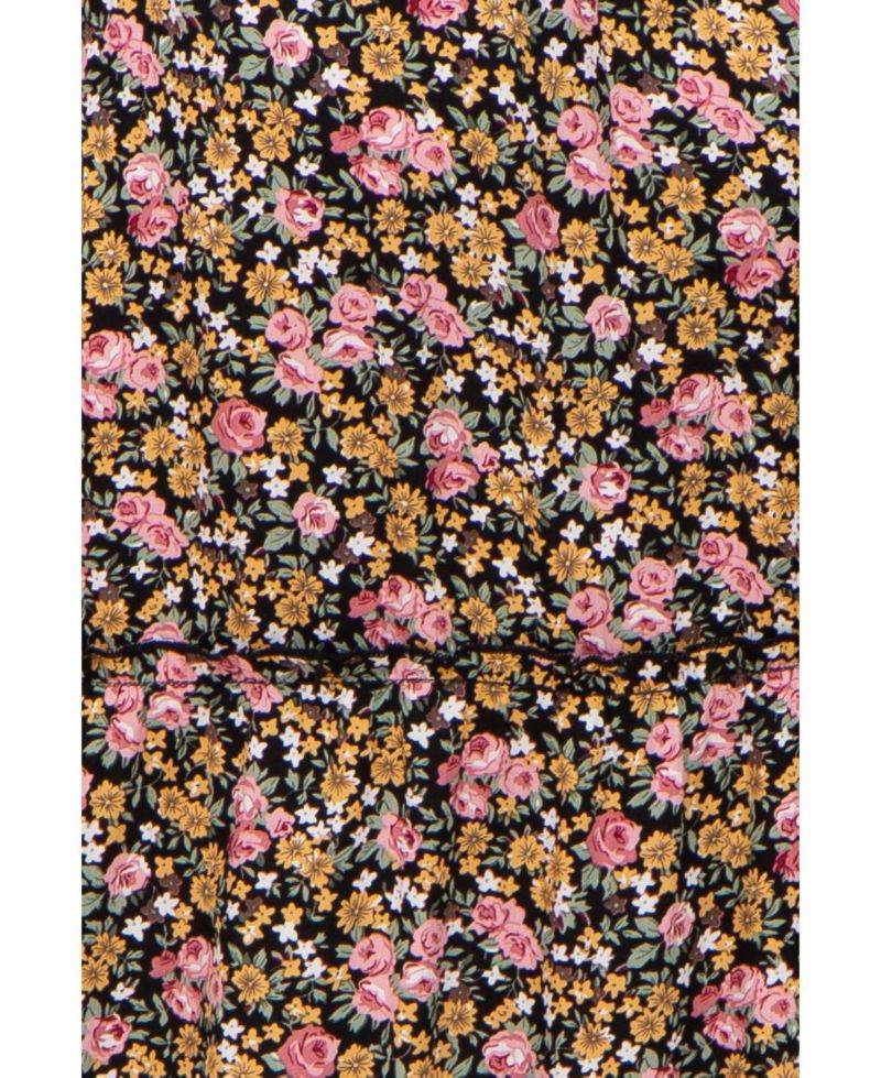 Women's Multi-Color Floral Sleeveless Tiered Maxi Dress