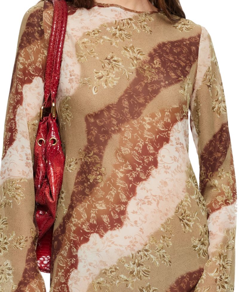 Women's Pacific Long-Sleeve Tie-Back Maxi Dress