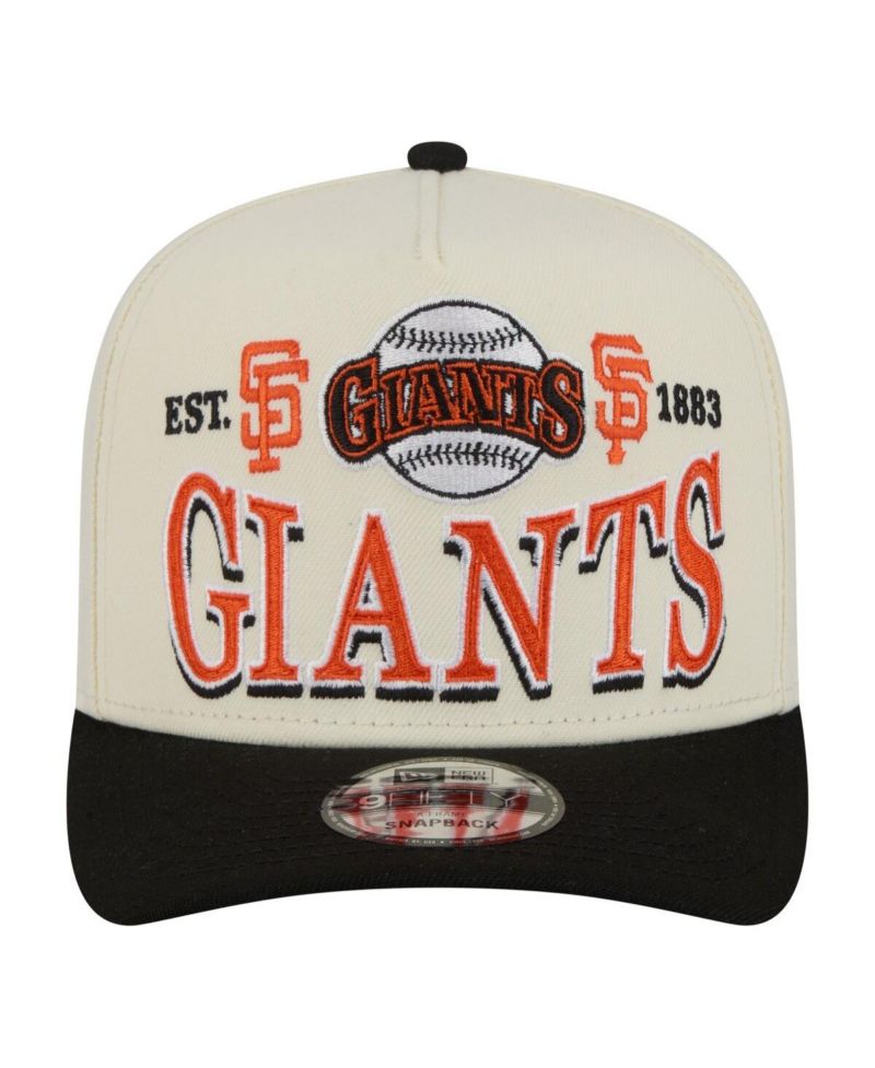 Men's Cream San Francisco Giants Throwback Tri-Hit A-Frame 9FIFTY Adjustable Hat
