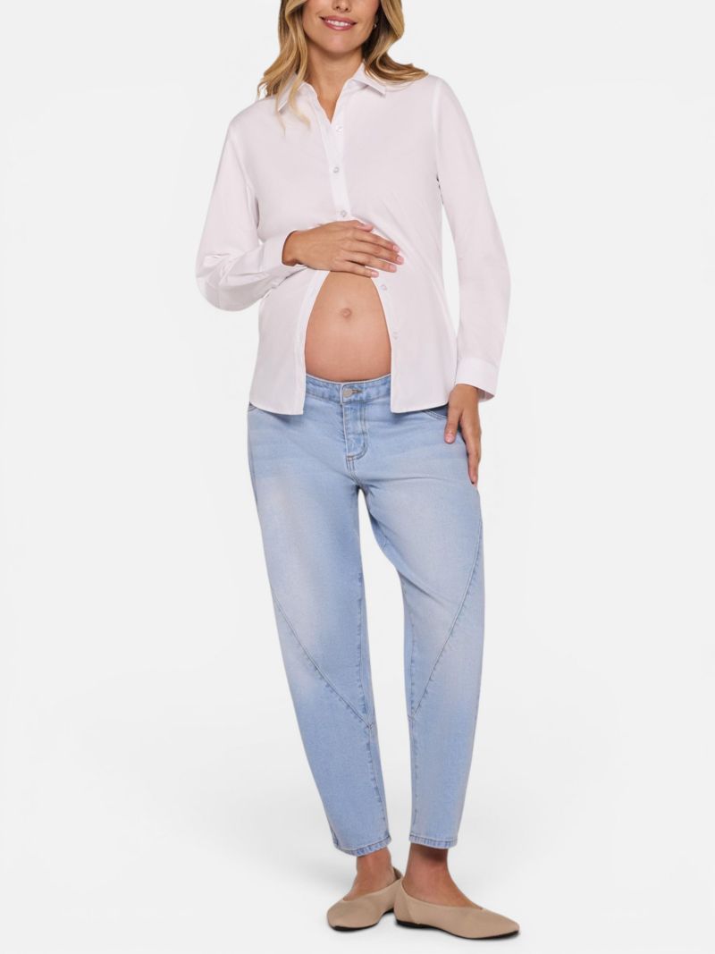 Women's Under the Belly Barrel Leg Jeans - Motherhood