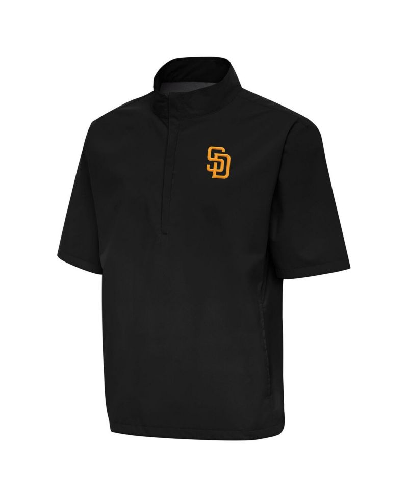 Men's Black San Diego Padres Brisk Quarter-Zip Wind Shirt