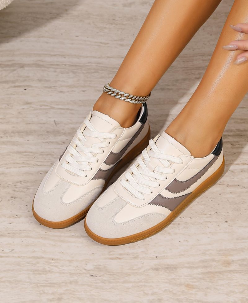 Women's Lilliann Mixed Panel Lace-Up Sneakers