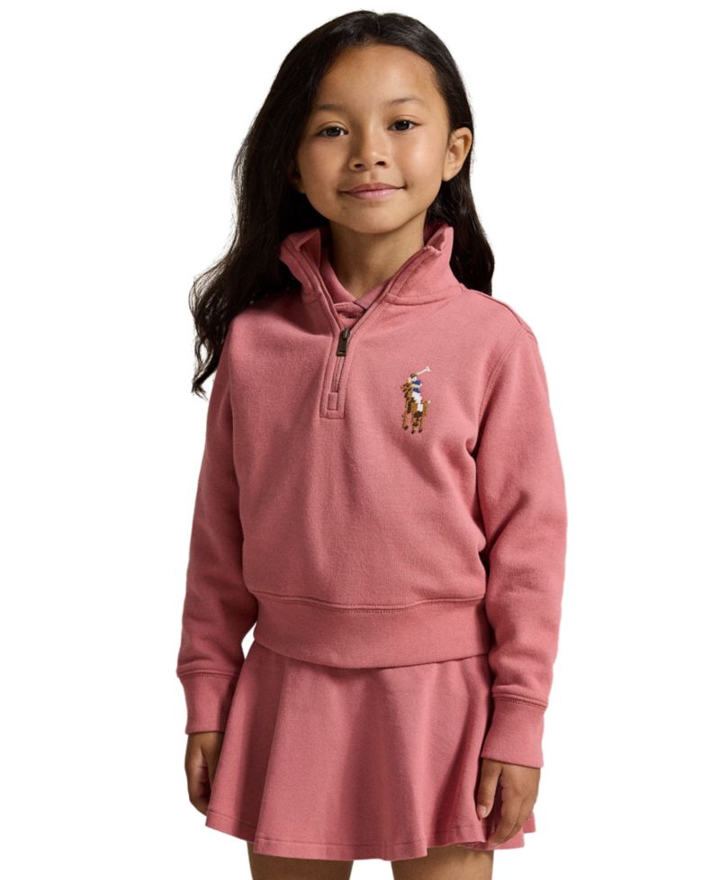 Girls' 2T-6X Quarter-Zip Long-Sleeve Sweatshirt