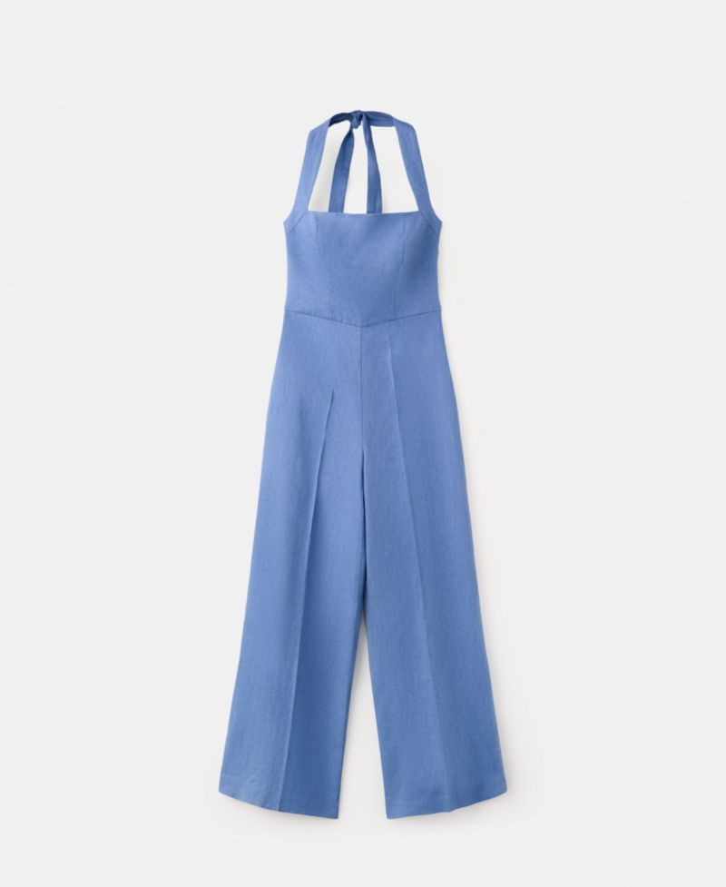 Women's Linen Halter Jumpsuit