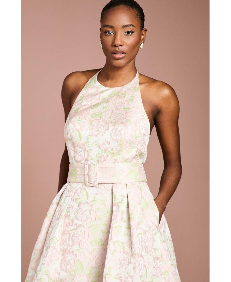 Women's Halter Neck Midi Dress
