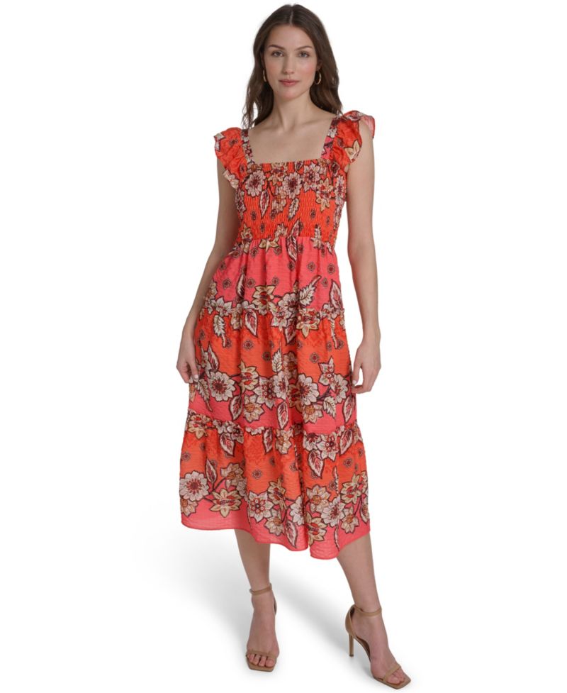 Women's Square Neck Midi Dress