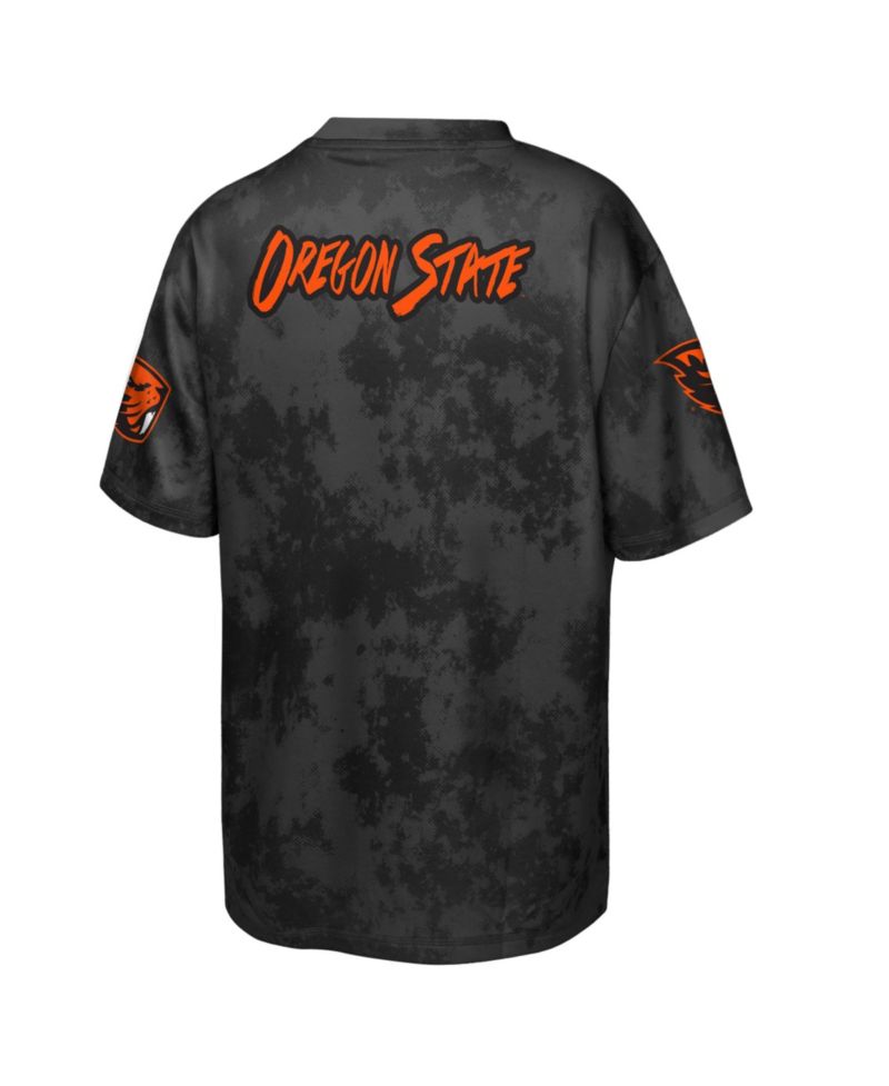 Big Boys and Girls Black Oregon State Beavers Off-Side Sublimated T-Shirt