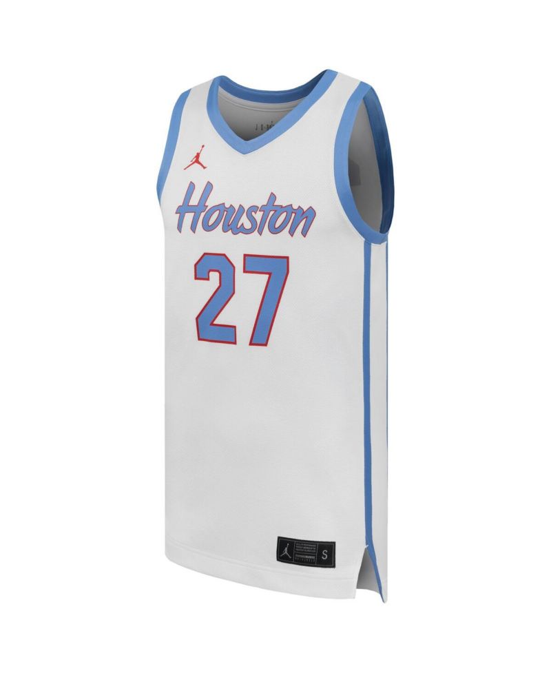 Men's 27 White Houston Cougars Replica Basketball Jersey