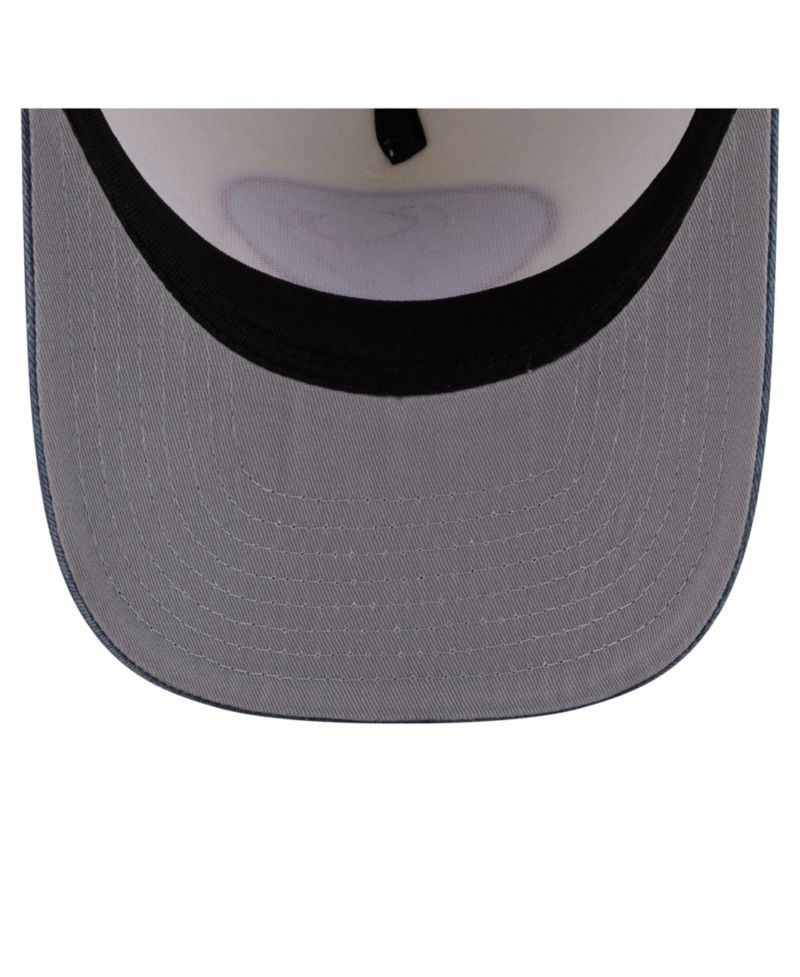 Men's Cream/Navy Houston Texans Washed A-Frame 9FIFTY Snapback Hat