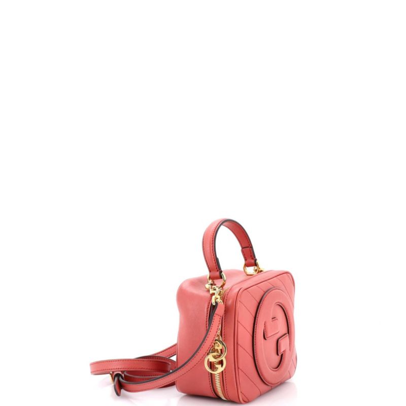 Blondie NM Top Handle Shoulder Bag Diagonal Quilted Leather