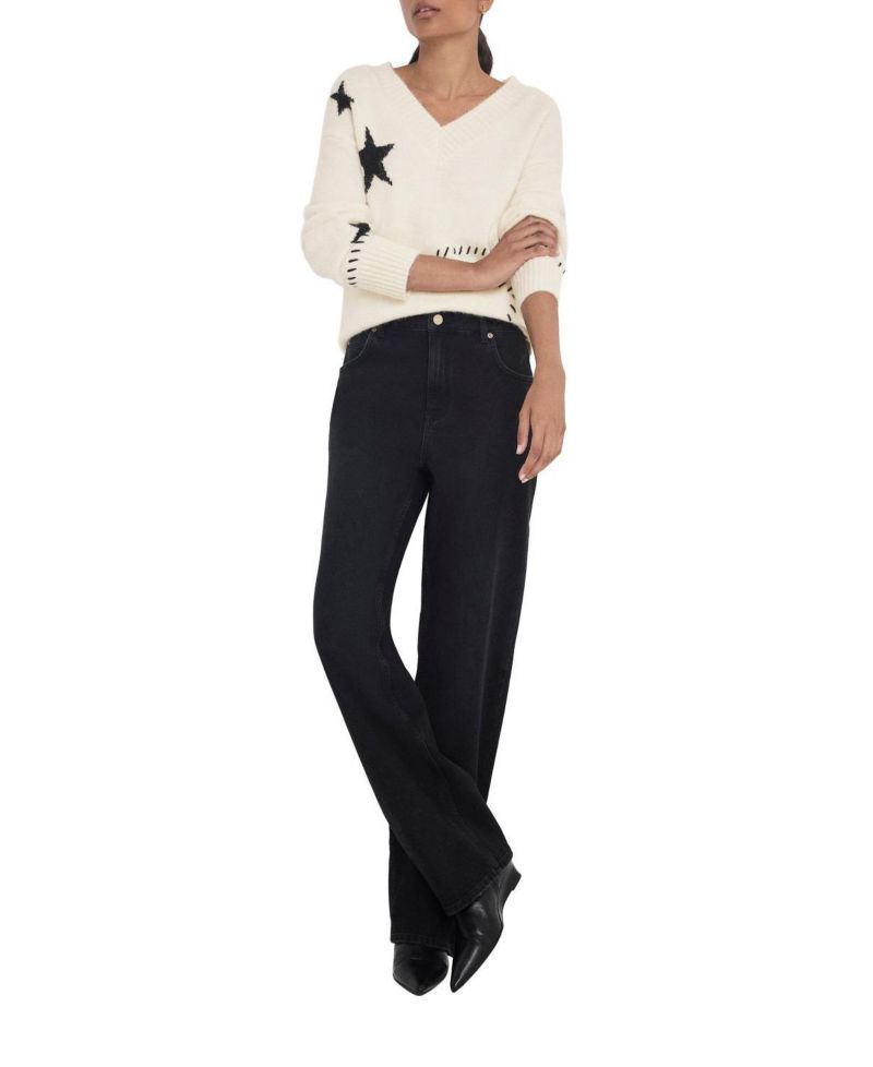 Women's Star Knit Jumper Long Sleeve Regular Cardigan