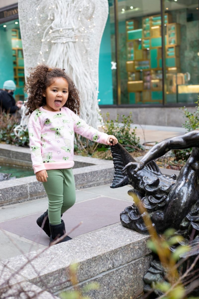 Toddler Girls The Mandalorian Fleece Sweatshirt and Leggings Outfit Set to