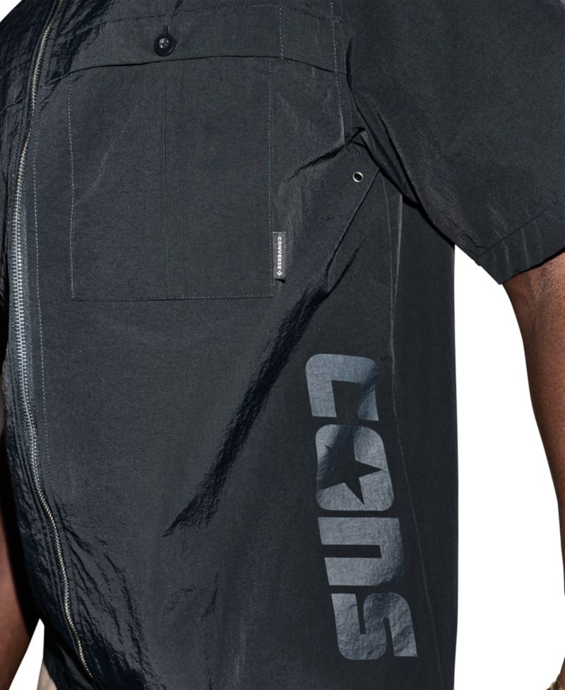 Men's Utility Zip Short-Sleeve Shirt