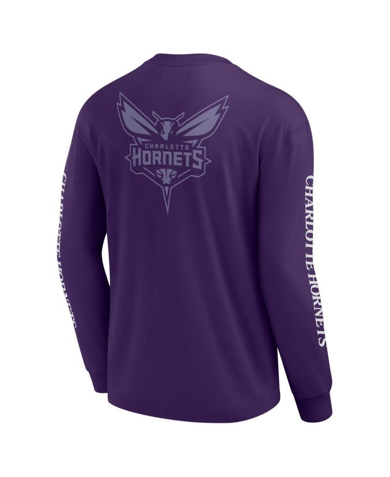 Men's Purple Charlotte Hornets Elements Strive Long Sleeve T-Shirt