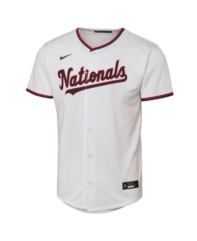 Big Boys and Girls CJ Abrams White Washington Nationals Home Replica Player Jersey