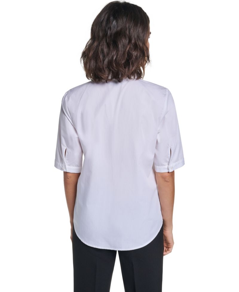 Women's Short-Sleeve Collared Blouse