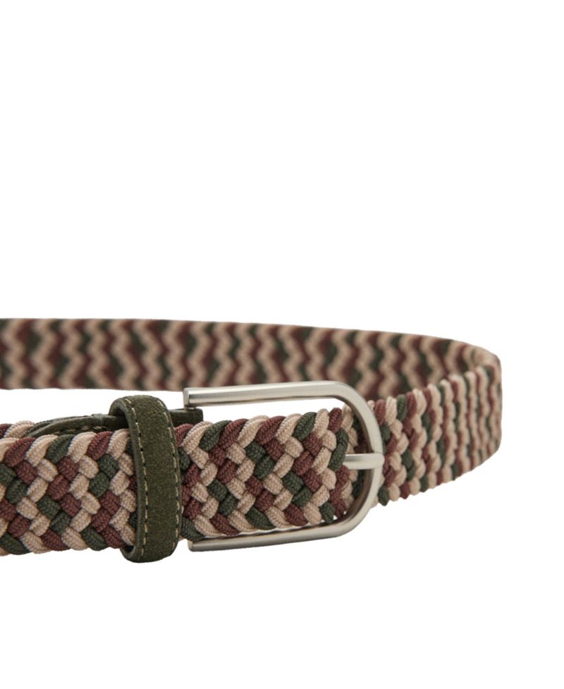 Men's Braided Elastic Coloured Belt