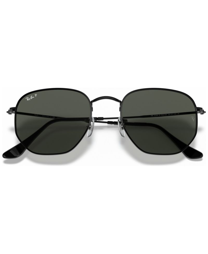 Unisex Geometric Polarized Metal Sunglasses, RB3548N
