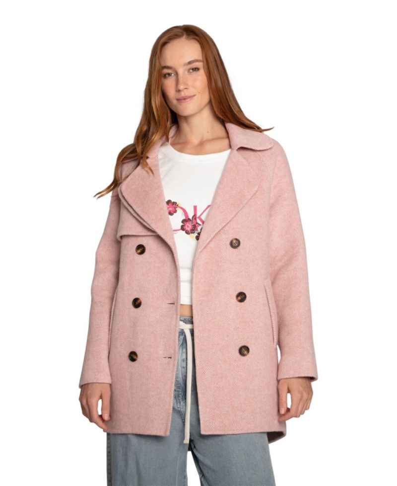 Women's Belle and Bloom Wanna Be Loved Wool Blend Peacoat