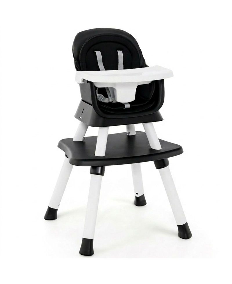 Baby Convertible 8-in-1 Baby Feeding Chair with Dual-Side Tabletop and Booster Seat