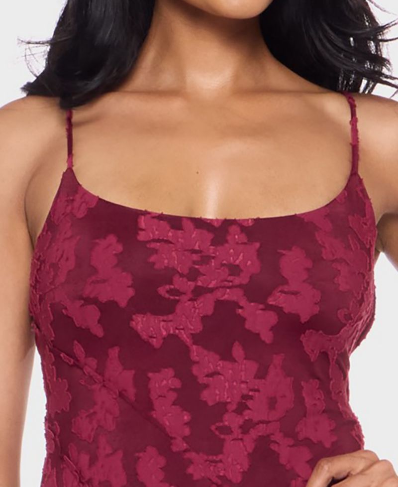 Juniors' Scoop Neck Jacquard Dress