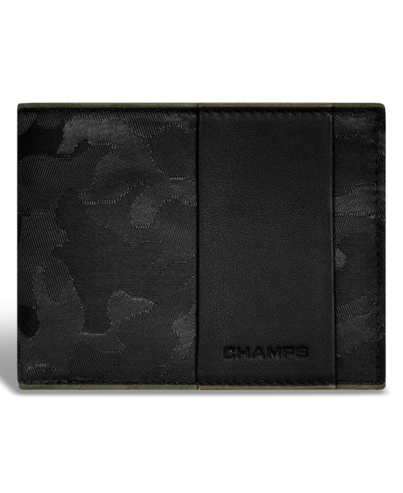 Men's Camo Collection Leather Top Wing Wallet