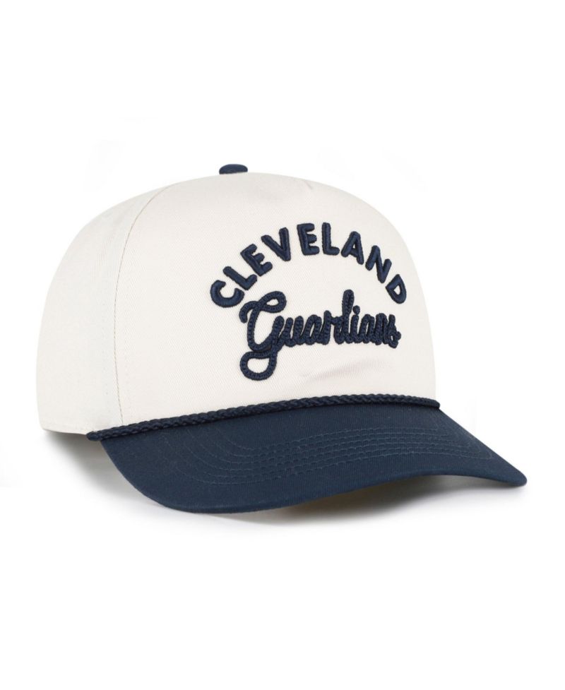 Men's and Women's '47 Natural/Navy Cleveland Guardians Rope Script Hitch Adjustable Hat