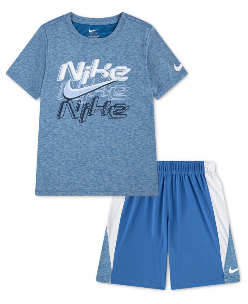 Boys' 2T-7 Short-Sleeve T-Shirt and Shorts, 2-Piece Set