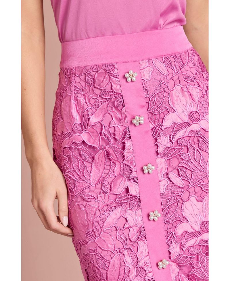 Women's Lace Embroidered Pencil Skirt