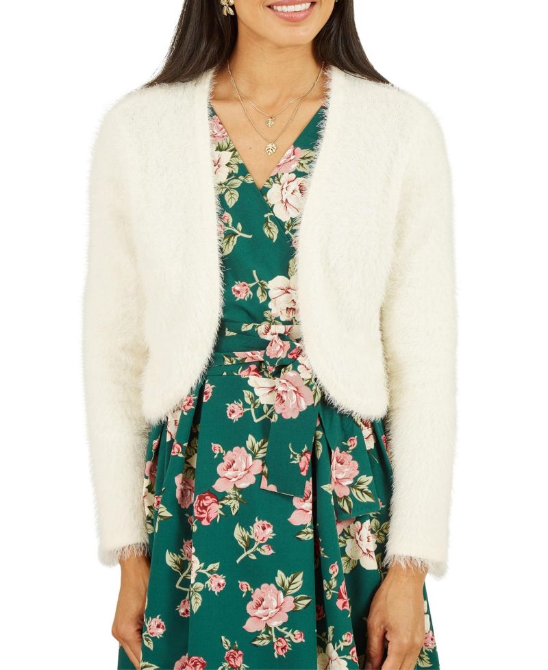 Women's Eyelash Knit Bolero