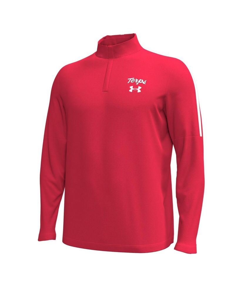 Men's Red Maryland Terrapins Playoff Performance Quarter-Zip Jacket