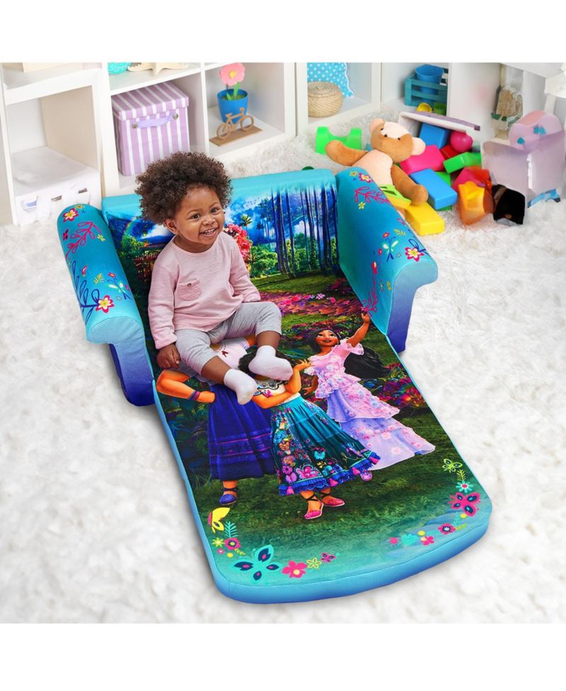 Kids 2-in-1 Flip Open Foam Compressed Sofa Bed, Encanto