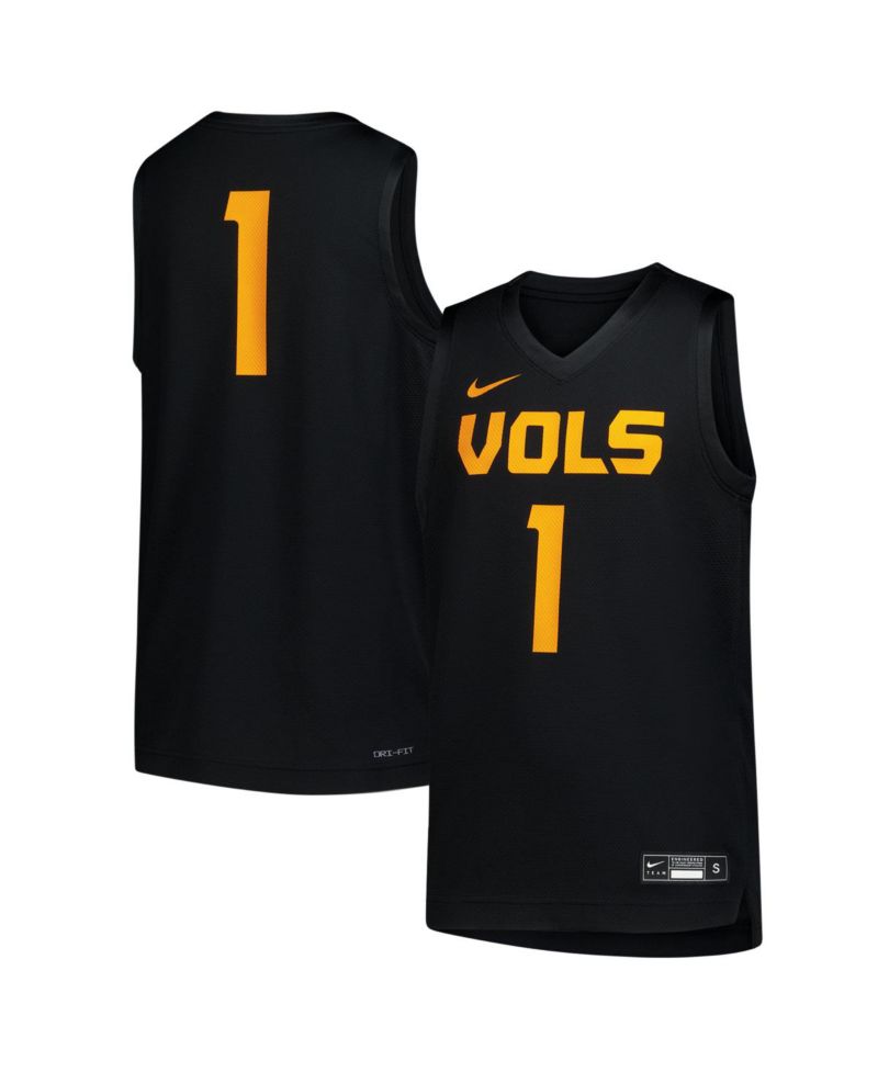 Big Boys and Girls 1 Black Tennessee Volunteers Replica Basketball Jersey